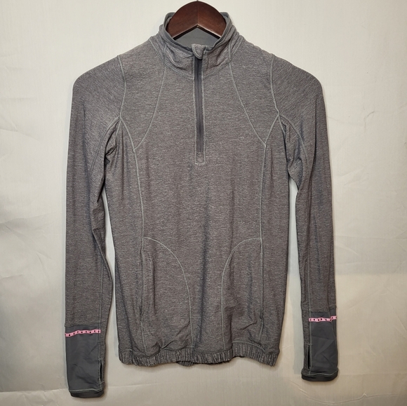Lululemon Pace Pusher 1/2 Zip Heathered Slate Pullover Jacket Size 2 Small - Picture 5 of 11